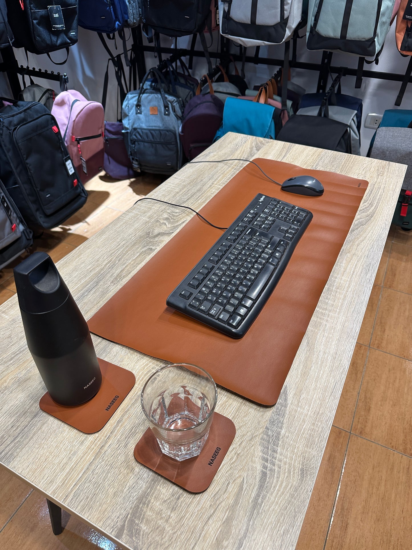 Leather Desk Mat Set
