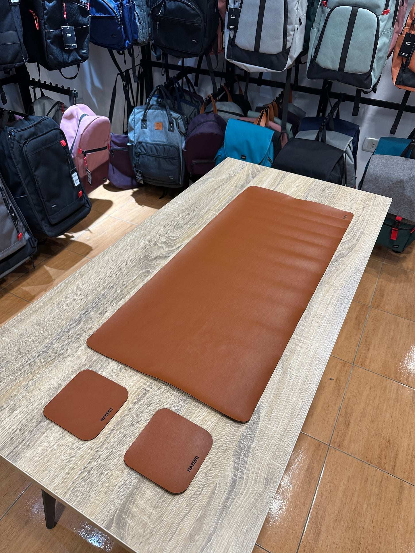 Leather Desk Mat Set
