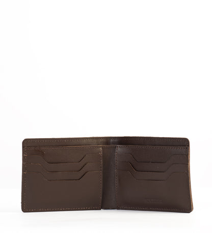 Brown Genuine leather wallet on a white background